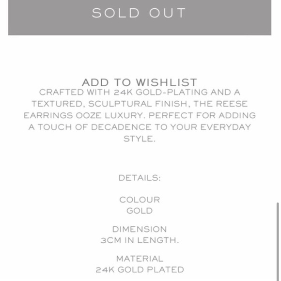 Amber Sceats Reese 24k Gold GP Reese PIERCED/post 
Earrings Gold Nugget new - Picture 10 of 12